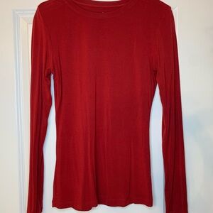 Cuddl Duds Vibrant Red Long Sleeve Tee
